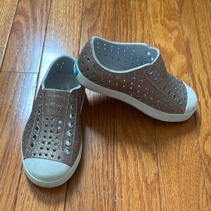 Native Brown and White Water Shoes Slip-On